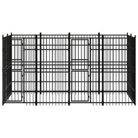 Outdoor Dog Kennel Steel 7.37 m² dog supplies Kings Warehouse 