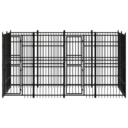 Outdoor Dog Kennel Steel 7.37 m² dog supplies Kings Warehouse 