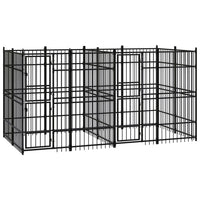 Outdoor Dog Kennel Steel 7.37 m² dog supplies Kings Warehouse 