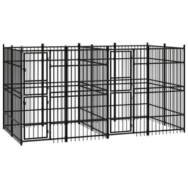 Outdoor Dog Kennel Steel 7.37 m² dog supplies Kings Warehouse 