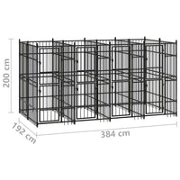 Outdoor Dog Kennel Steel 7.37 m² Kings Warehouse 