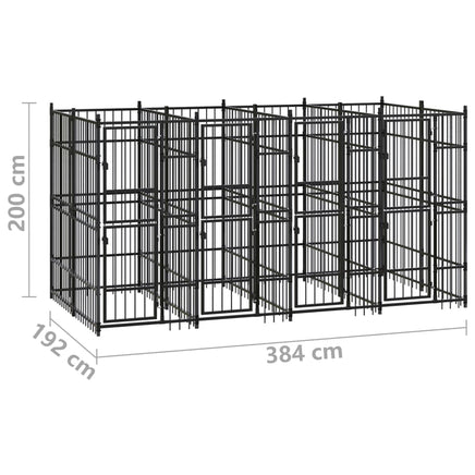 Outdoor Dog Kennel Steel 7.37 m² Kings Warehouse 