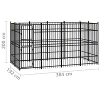 Outdoor Dog Kennel Steel 7.37 m² Kings Warehouse 