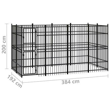 Outdoor Dog Kennel Steel 7.37 m² Kings Warehouse 