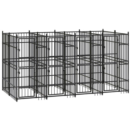 Outdoor Dog Kennel Steel 7.37 m² Kings Warehouse 