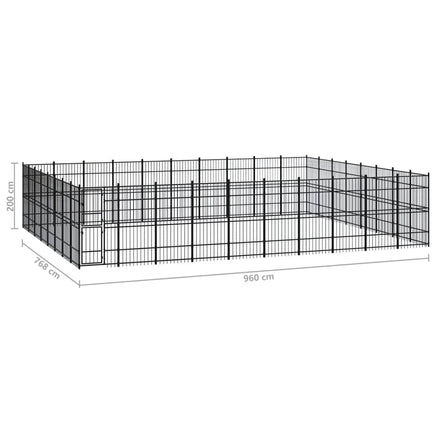 Outdoor Dog Kennel Steel 73.73 m² Kings Warehouse 