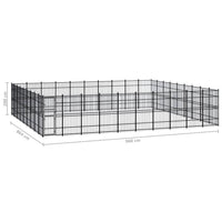 Outdoor Dog Kennel Steel 82.94 m² Kings Warehouse 