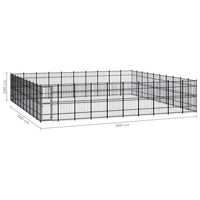 Outdoor Dog Kennel Steel 92.16 m² Kings Warehouse 