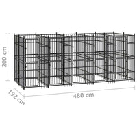 Outdoor Dog Kennel Steel 9.22 m² Kings Warehouse 