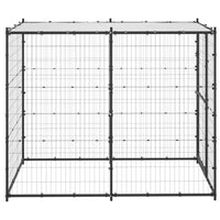 Outdoor Dog Kennel Steel with Roof 110x220x180 cm Kings Warehouse 