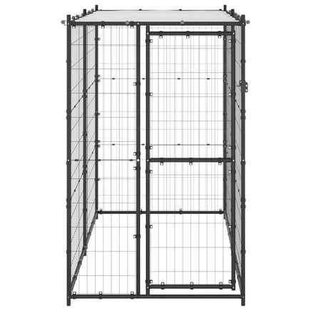 Outdoor Dog Kennel Steel with Roof 110x220x180 cm Kings Warehouse 
