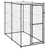 Outdoor Dog Kennel Steel with Roof 110x220x180 cm Kings Warehouse 