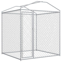 Outdoor Dog Kennel with Canopy Top 2x2x2.1 m Kings Warehouse 