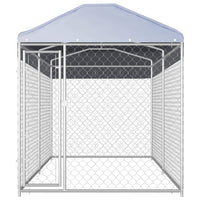 Outdoor Dog Kennel with Canopy Top 382x192x235 cm Kings Warehouse 