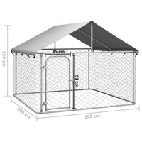 Outdoor Dog Kennel with Roof 200x200x150 cm Kings Warehouse 
