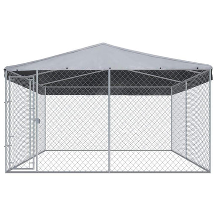 Outdoor Dog Kennel with Roof 3.8x3.8 m Kings Warehouse 