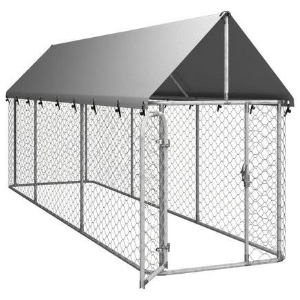 Outdoor Dog Kennel with Roof 400x100x150 cm Kings Warehouse 
