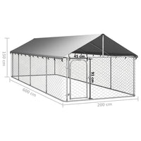 Outdoor Dog Kennel with Roof 600x200x150 cm Kings Warehouse 