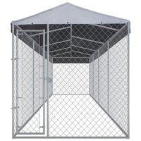 Outdoor Dog Kennel with Roof 7.6x1.9x2.4 m Kings Warehouse 