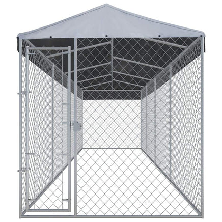 Outdoor Dog Kennel with Roof 7.6x1.9x2.4 m Kings Warehouse 