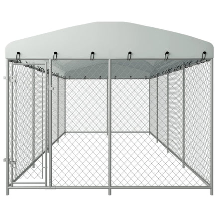 Outdoor Dog Kennel with Roof 8x4x2.3 m Kings Warehouse 