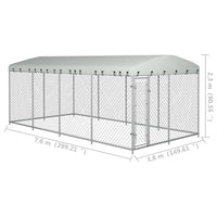 Outdoor Dog Kennel with Roof 8x4x2.3 m Kings Warehouse 