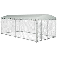 Outdoor Dog Kennel with Roof 8x4x2.3 m Kings Warehouse 