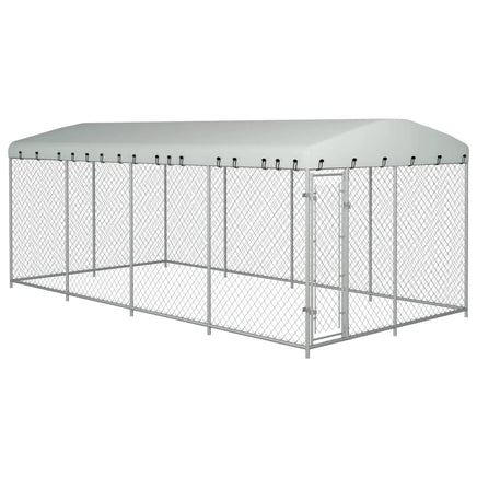 Outdoor Dog Kennel with Roof 8x4x2.3 m Kings Warehouse 