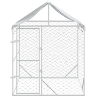 Outdoor Dog Kennel with Roof Silver 2x2x2.5 m Galvanised Steel Kings Warehouse 