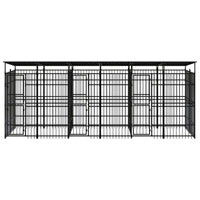 Outdoor Dog Kennel with Roof Steel 11.06 m² Kings Warehouse 