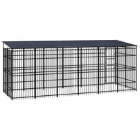 Outdoor Dog Kennel with Roof Steel 11.06 m² Kings Warehouse 