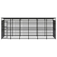 Outdoor Dog Kennel with Roof Steel 11.06 m² Kings Warehouse 