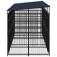 Outdoor Dog Kennel with Roof Steel 11.06 m² Kings Warehouse 