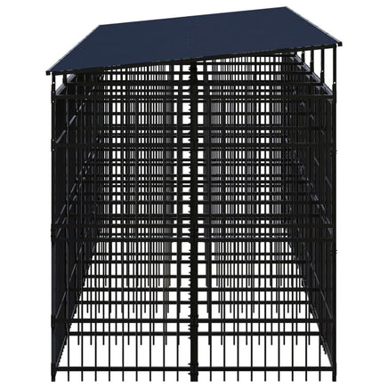 Outdoor Dog Kennel with Roof Steel 11.06 m² Kings Warehouse 