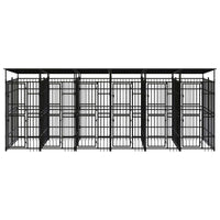 Outdoor Dog Kennel with Roof Steel 11.06 m² Kings Warehouse 