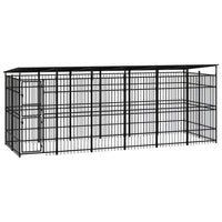 Outdoor Dog Kennel with Roof Steel 11.06 m² Kings Warehouse 