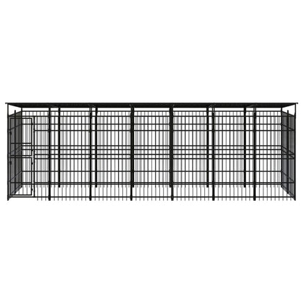 Outdoor Dog Kennel with Roof Steel 12.9 m² Kings Warehouse 