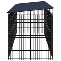 Outdoor Dog Kennel with Roof Steel 12.9 m² Kings Warehouse 