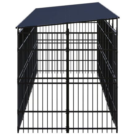 Outdoor Dog Kennel with Roof Steel 12.9 m² Kings Warehouse 