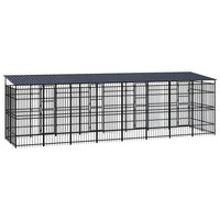 Outdoor Dog Kennel with Roof Steel 14.75 m² Kings Warehouse 