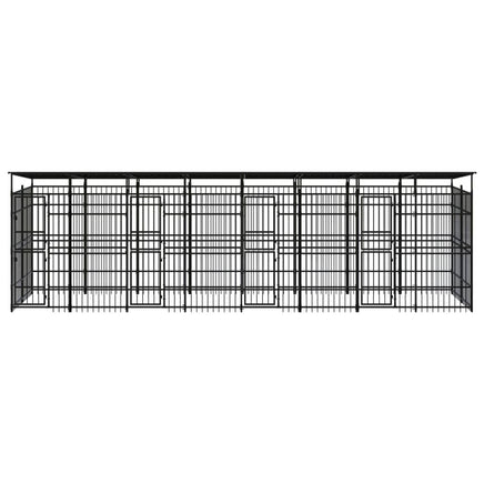 Outdoor Dog Kennel with Roof Steel 14.75 m² Kings Warehouse 