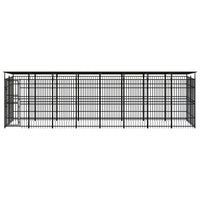 Outdoor Dog Kennel with Roof Steel 14.75 m² Kings Warehouse 