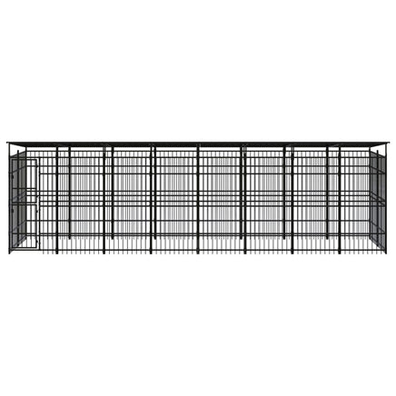 Outdoor Dog Kennel with Roof Steel 14.75 m² Kings Warehouse 