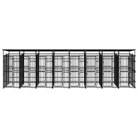 Outdoor Dog Kennel with Roof Steel 14.75 m² Kings Warehouse 