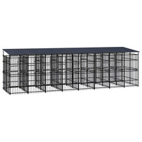Outdoor Dog Kennel with Roof Steel 14.75 m² Kings Warehouse 