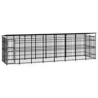 Outdoor Dog Kennel with Roof Steel 14.75 m² Kings Warehouse 