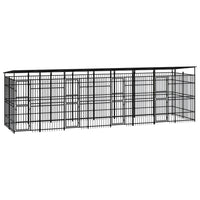 Outdoor Dog Kennel with Roof Steel 14.75 m² Kings Warehouse 