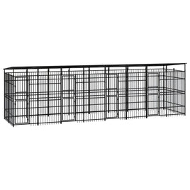 Outdoor Dog Kennel with Roof Steel 14.75 m² Kings Warehouse 