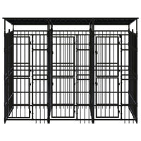 Outdoor Dog Kennel with Roof Steel 5.53 m² Kings Warehouse 