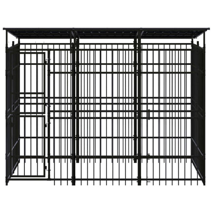 Outdoor Dog Kennel with Roof Steel 5.53 m² Kings Warehouse 